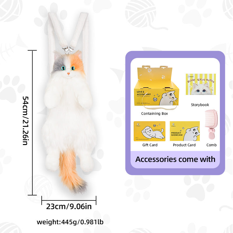 Christmas gifts for cat and dog lovers plush toy with accessories including gift card and storybook.