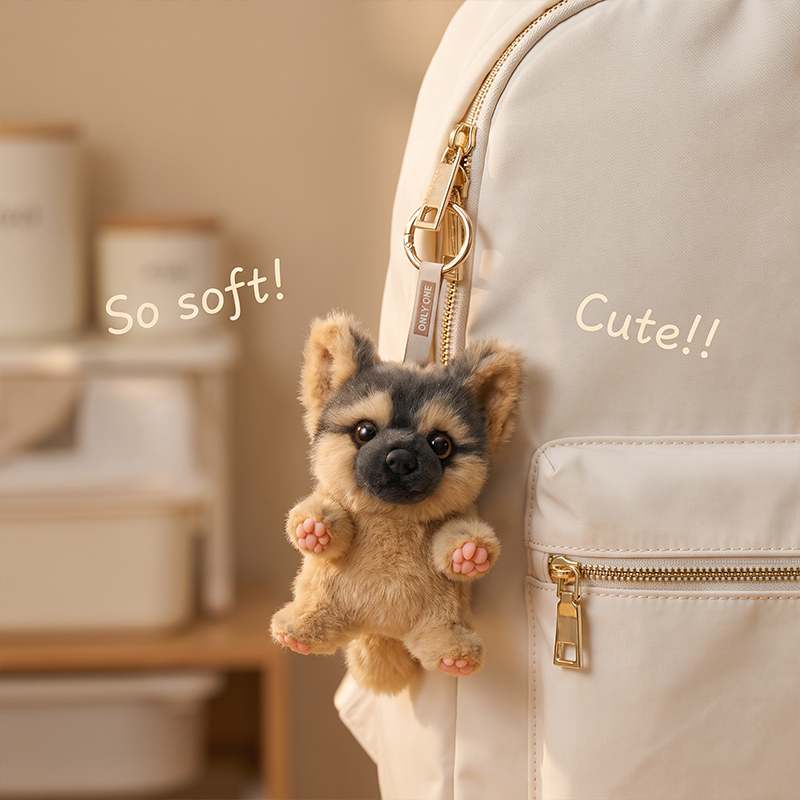 Seated German Shepherd Bag Charm