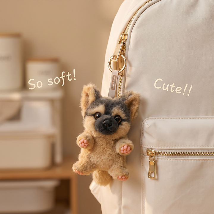 Seated German Shepherd Bag Charm