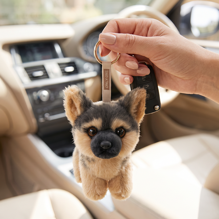 Resting German Shepherd Bag Charm