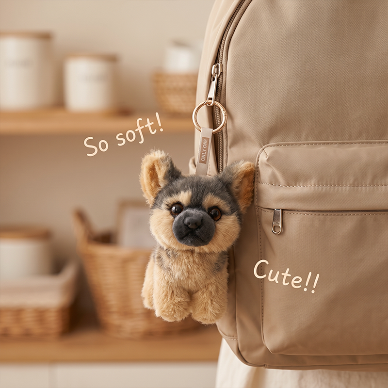 Resting German Shepherd Bag Charm