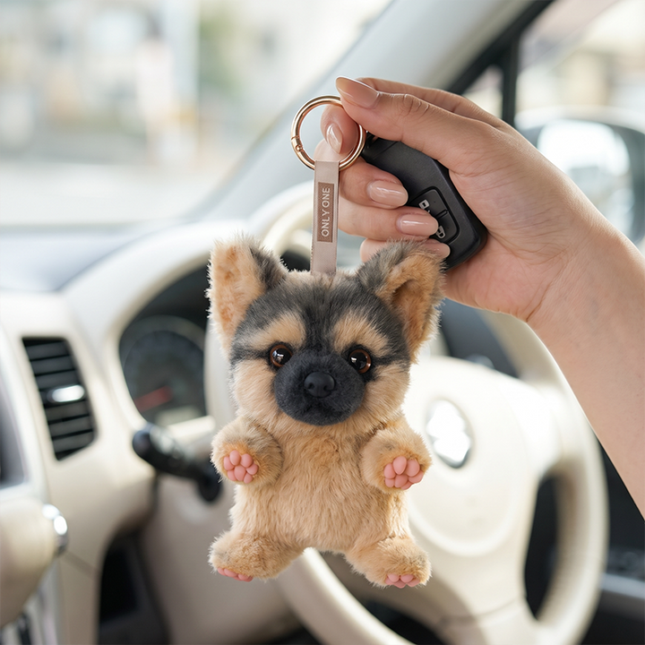 Seated German Shepherd Bag Charm