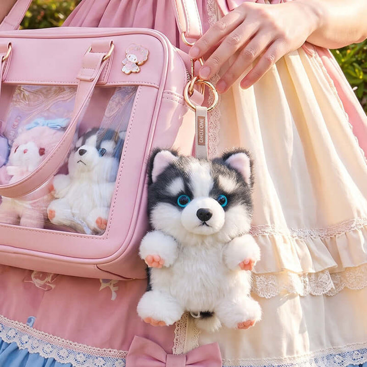 Mini Seated Husky Bag Charm