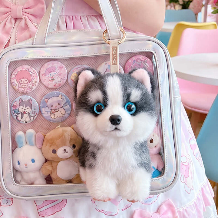 Mini Resting Husky Bag Charm