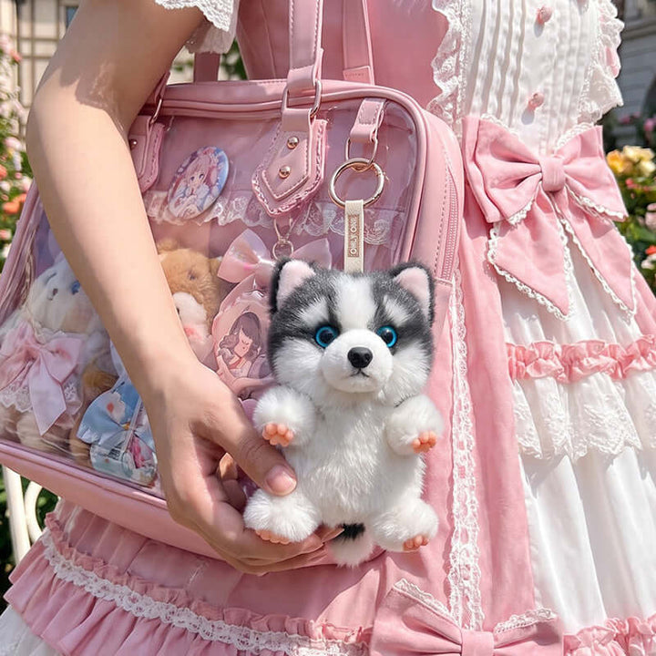 Mini Seated Husky Bag Charm