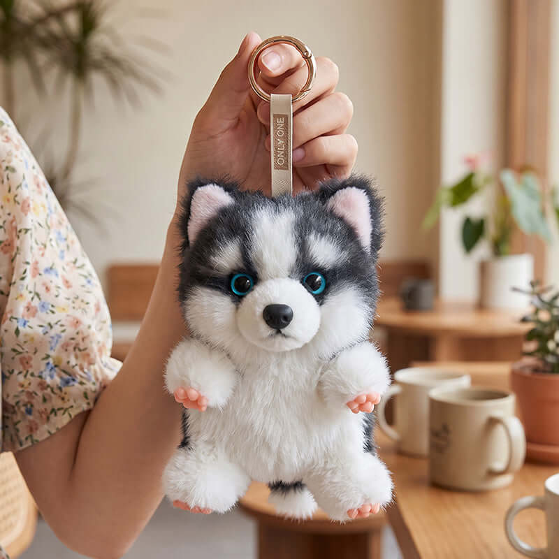Mini Seated Husky Bag Charm