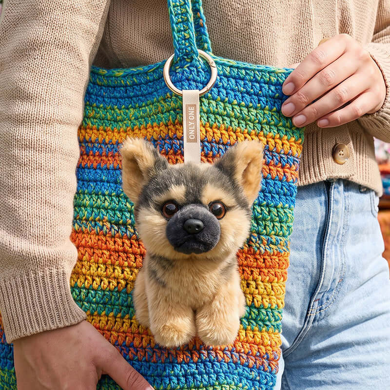 Mini Resting German Shepherd Bag Charm