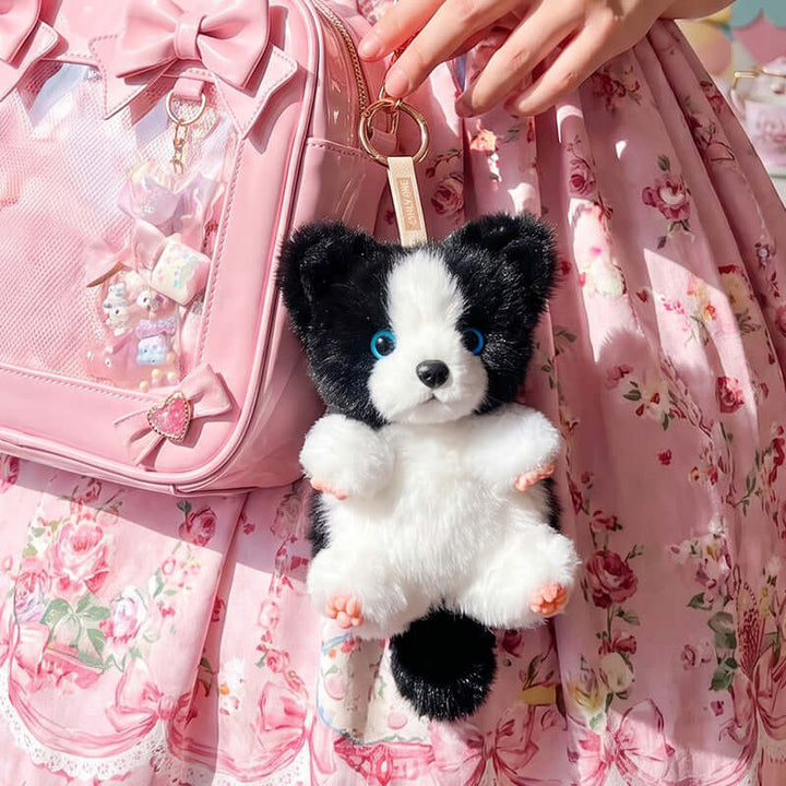 Mini Seated Border Collie Bag Charm