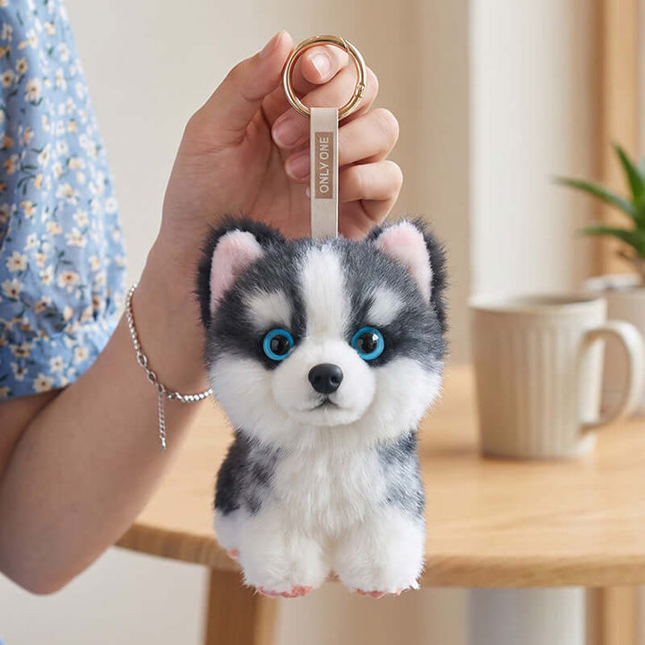 Mini Resting Husky Bag Charm
