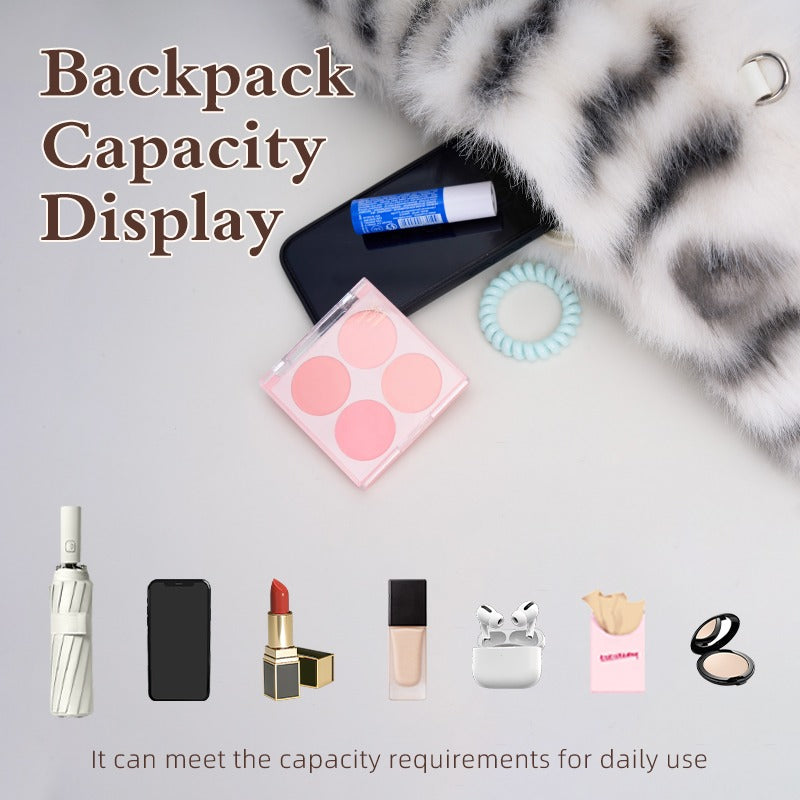 Bengal Tiger plush backpack capacity display with daily essentials